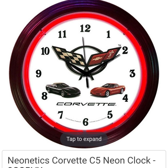 Neon Corvette Clock - Picture 4 of 4